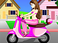 バイクの女の子がドレスアップオンラインでプレイするために